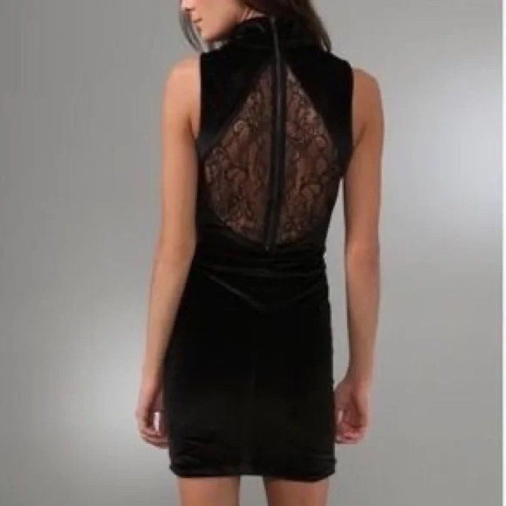 ALICE + OLIVIA Velvet and Lace Dress Size Small